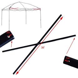 for Coleman 12 x 12 Canopy Gazebo Old Style Side Truss Bar 36'' Replacement Parts Repair (Black)