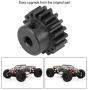 Dilwe RC Motor Gear, Steel Metal Motor Pinion Gear 17T 0.8 Module for HIMOTO E10MTL/E10MT/E10BP 1/10 RC Car Part(Black)