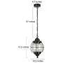 LALUZ Outdoor Pendant Lights, Farmhouse Ceiling Hanging Porch Fixture in Black Metal with Clear Bubbled Glass Globe in Iron Cage Frame, Exterior Lantern for Gazebo, Entryway, Patio LALUZ Outdoor Pendant Lights, Farmhouse Ceiling Hanging Porch Fixture in Black Metal with Clear Bubbled Glass Globe in Iron Cage Frame, Exterior Lantern for Gazebo, Entryway, Patio