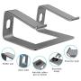 Orionstar Laptop Stand Portable Aluminum Laptop Riser Compatible with Apple Mac MacBook Air Pro 10 to 15.6 Inch Notebook Computer, Detachable Ergonomic Elevator Holder, Space Grey