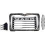 Kozak Chrome Mack CT713, GU713 Granite Metal Grille with Chrome Surround and MACK Logo PLUS 2x 22 Inch Windshield Wipers and 3x Kozak Face Masks Included