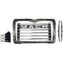 Kozak Chrome Mack CT713, GU713 Granite Metal Grille with Chrome Surround and MACK Logo PLUS 2x 22 Inch Windshield Wipers and 3x Kozak Face Masks Included