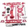 YIZAN for WLtoys 1:14 144001 RC Car Full Upgrade Spare Parts Metal C Seat Steering Cup Swing Arm Central Drive Shaft,Red