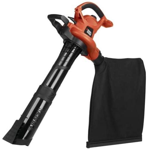 BLACK+DECKER (BV6600) 3-in-1 Electric Leaf Blower, Leaf Vacuum, Mulcher, 12-Amp