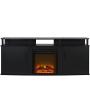 Ameriwood Home Carson Electric Fireplace TV Console for TVs up to 70'', Black