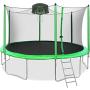 Merax 12FT 14FT Trampoline with Safety Enclosure Net, Basketball Hoop and Ladder, Trampoline for Kids