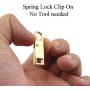 Yadaland Metal Solid Zipper Pull Tab Tag Handle Fixer 0.075inch(1.9mm) Small Clasp Diameter Fit in Hole for Winter Jacket Boot Jean Suitcase Luggage Coat Spring Lock Clip On No Tool Needed Gold 4Pack