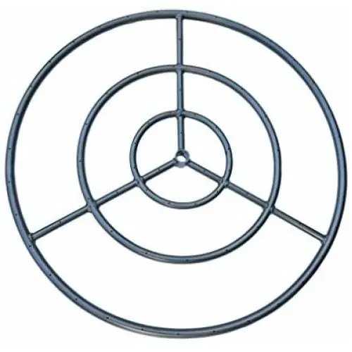 Onlyfire 30 Inches Black Steel Round Fire Pit Burner Ring, Tripple Ring Onlyfire 30 Inches Black Steel Round Fire Pit Burner Ring, Tripple Ring
