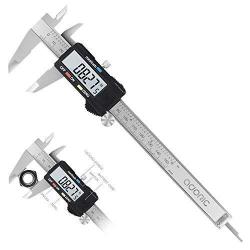 Digital Caliper, Adoric Electronic Digital Caliper Stainless Steel Body with Large LCD Screen | 0-6 Inches | Millimeter/Inch/Conversion