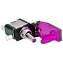 ESUPPORT Car Purple Cover Purple LED Light Rokcer Toggle Switch SPST ON Off Pack of 5