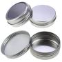 LJY 24 Pieces Round Aluminum Cans Screw Lid Metal Tins Jars Empty Slip Slide Containers (2 oz)