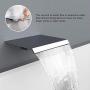 EMBATHER Shower System with Waterfall Tub Spout- Ceiling Shower Tub Faucet Set with 12 Inches Rain Showerhead and Handheld, Polished Chrome (Valve Included)