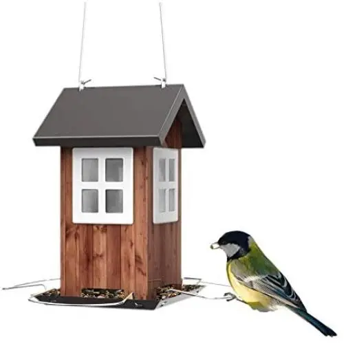 Kingsyard Colorful Bird Feeders House for Outside Hanging Weatherproof Carden Country Backyard Bird House Small Metal 0.8lb Bird Seed Capacity for Finch Cardinal NOT Squirrel Proof, Easy Cleaning Kingsyard Colorful Bird Feeders House for Outside Hanging Weatherproof Carden Country Backyard Bird House Small Metal 0.8lb Bird Seed Capacity for Finch Cardinal NOT Squirrel Proof, Easy Cleaning
