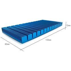 Aluminum Heat Radiator Heatsink Cooling Fan 150x85x12mm Blue Tone