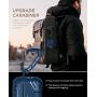 MOBOSI Vanguard Armor Series Military AirPods Pro Case, Full-Body Hard Shell Protective Cover Case Skin with Keychain for AirPod Pro 2019, Dark Blue [Front LED Visible]