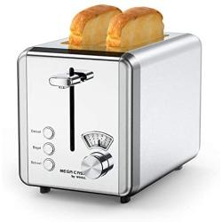 Toasters 2 Slice Best Rated Prime, whall Stainless Steel,Bagel Toaster - 6 Bread Shade Settings,Bagel/Defrost/Cancel Function,1.5in Wide Slots,Removable Crumb Tray,for Various Bread Types (850W) (Silver)