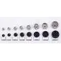 Sew on Snap Buttons 24 sets Metal Snaps Fasteners Press Studs for Sewing Clothing Bags Bathrobe Black And Silvery ( 3/4inch 19mm)