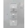 Designstyles Wall Hanging 3 Tier File Holder - Wall Mounted Metal Wire Magazine Rack - Office Folder Organizer with Name Tag Slot, White