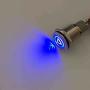 ESUPPORT 12V Car Vehicle Blue LED Light Emergency Hazard Warning Push Button Metal Toggle Switch 16mm