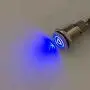 ESUPPORT 12V Car Vehicle Blue LED Light Emergency Hazard Warning Push Button Metal Toggle Switch 16mm