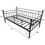 Metal Daybed Frame Twin Metal Slats Platform Base Box Spring Replacement Bed Sofa for Living Room Guest Room (Twin, Black) Metal Daybed Frame Twin Metal Slats Platform Base Box Spring Replacement Bed Sofa for Living Room Guest Room (Twin, Black)