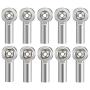 Que-T M4 Metal Link Rod End Ball for 1/10 RC Crawler Car SCX10II 90046 D90 CC01 Trx4 (Pack of 10)
