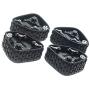 Bonarty 4Pcs 1/10 Metal RC Crawler Snow Tires Track Wheels for Trx4 Gen8 Truck Car Parts