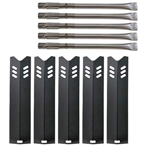 Metal Club Grill Replacement Parts for Dyna-Glo DGF510SBP, DGF493BNP, Grill Heat Tent Plate Shields & Pipe Burner Tubes for Backyard Grill BY13-101-001-12, BY15-101-001-02, GBC1461W.