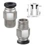 Ewigkeit PTFE Teflon Tube with PC4-M6 Pneumatic Fitting and PC4-M10 Straight Quick in Fitting for 3D Printer 1.75mm Filament(Pack of 9cs) Ewigkeit PTFE Teflon Tube with PC4-M6 Pneumatic Fitting and PC4-M10 Straight Quick in Fitting for 3D Printer 1.75mm Filament(Pack of 9cs)