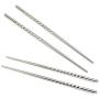 Rbenxia Metal Steel Chopstick Stainless Steel Spiral Chopsticks 8.8 Inches Long Lightweight Chopstick Set Reusable Classic Style for Kitchen Dinner 5 Pairs Silver