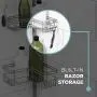 Zenna Home 2159NN Tension Pole Shower Caddy, Satin Nickel