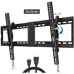 JUSTSTONE Tilt TV Wall Mount Bracket for 40-90 Inches LED, Plasma Flat Screen Curved TVs, TV Mount with VESA 800x400mm, Fits 16'' to 24'' Studs and Loading Capacity 165 lbs, Low Profile and Space Save