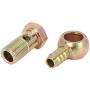 X AUTOHAUX 2 Sets 18mm Banjo Hose Barb Bolt Fittings Banjo Bolt Washer Kit Metal for Car