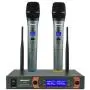 Wireless Microphone System, FREEBOSS KV-22 VHF Dual Channel Handheld Wireless Mic,with Metal Receiver, Ideal for Karaoke, Church, DJ Party