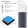 MIPOW Portable Apple Watch Charger, MFi Certified Magnetic 6000mAh Power Bank with Built-in iPhone Fast Charging Cord Cable, Pocket-sized Battery for iWatch Series 3 2 1 Nike 38mm 42mm
