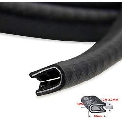 SHENGYAWAUTO U-Shape Window Door Rubber Seal Strip Hollow Weatherstrip for Car Motor 4M 13FT,Black