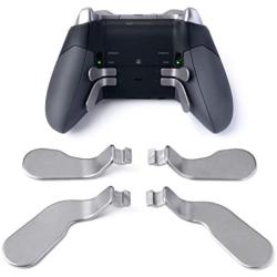 TOMSIN 4 pcs Interchangeable Paddles, Metal Stainless Steel Replacement Parts for Xbox One Elite Controller (Model 1698)