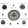 Differential Main Metal Spur Motor Gear 17T 21T 26T 27T 64T for HSP 1/10 RC Part Monster Truck Brontosaurus 94111 Upgrade Replace and a Tool(Titanium)