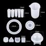NANAPLUMS 159Pcs DIY Jewelry Resin Casting Molds and Tools Full Kit, Silicone Molds for DIY Jewelry Pendant Craft Making Set Contains Resin Molds, Glitter Powder, Glitter Sequins and Tools