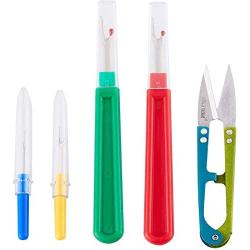 Seam Ripper and Thread Remover Kit,2 Big and 2 Small Sewing Stitch Thread Unpicker and 1 Sewing Trimming Scissor Nipper Tool for Thread Remove.