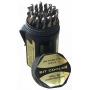 Drill America - KFD29J-PC 29 Piece Heavy Duty High Speed Steel Drill Bit Set with Black and Gold Finish in Round Case (1/16'' - 1/2'' x 64ths), KFD Series