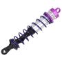 Alomejor 1/8 RC Car Metal Oil Pressure Adjustable 2pcs Front Shock Damper + 2pcs Rear Shock Damper(Purple)