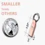 32GB Waterproof USB 2.0 Flash Drive Metal Thumb Drive with Keychain 32 GB Compact Jump Drive 32G Memory Stick for Storage and Backup by MOSDART，Rose Gold