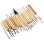 HTTMT- 22Pcs Pottery Tool Set Carving Sculpting Modeling Hobby Ceramics Art Supplies Kit[P/N: ET-TOOL018-SR]