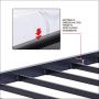 Olee Sleep 18'' Heavy Duty Queen Steel Slat, No Box Spring Needed, Black