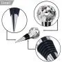 JETKONG Metal Wine and Beverage Bottle Stopper Crystal Clear, Stainless Steel Wine Stopper (Set of 2)