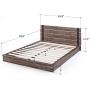 ZINUS Brock Metal and Wood Platform Bed Frame / Solid Acacia Wood Mattress Foundation / No Box Spring Needed / Easy Assembly, Queen