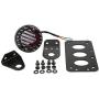 TUINCYN Red Motorcycle Tail Light with Black Heavy Duty Motorcycle 12V Brake Stop Running Light Indicators Blinkers Lights with License Plate Holder 1-Pack