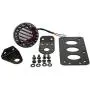 TUINCYN Red Motorcycle Tail Light with Black Heavy Duty Motorcycle 12V Brake Stop Running Light Indicators Blinkers Lights with License Plate Holder 1-Pack