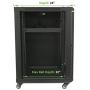 NavePoint 15U Wall Mount Server Data Cabinet 24 Inch Depth Glass Door Lock Casters and Shelves
